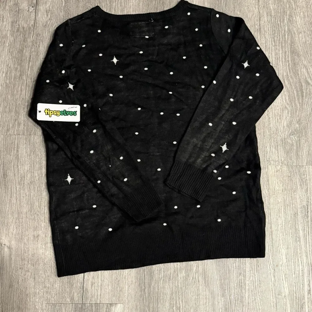 Tipsy Elves Ugly‎ Cute Christmas Sweater Women’s Cosmic Santa Unicorn NWT Large - Picture 6 of 10